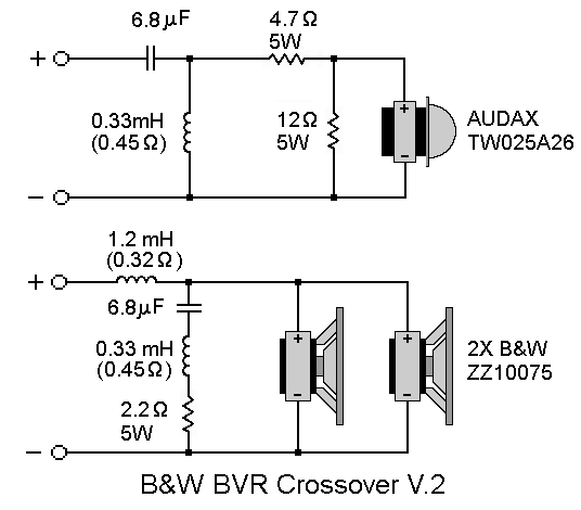 B&W BVR SPL Xover V.2 Schematics