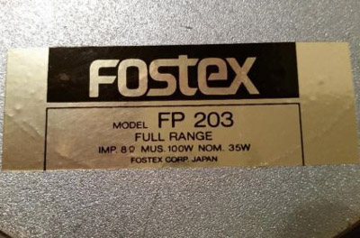 Fostex FP-203 label later version